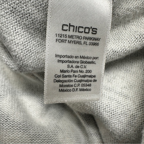 CHICOS SWEATER ASYMMETRICAL HEM Turtleneck Chicos Size 2 (Women’s Large) - Picture 8 of 10